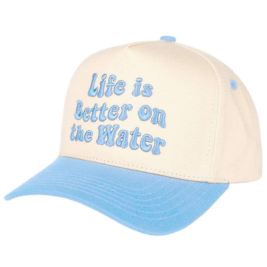 Life is Better on the Water CC Trucker Hat - Sky Blue