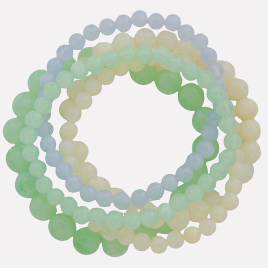 Multi-color Bead Bracelet Set
