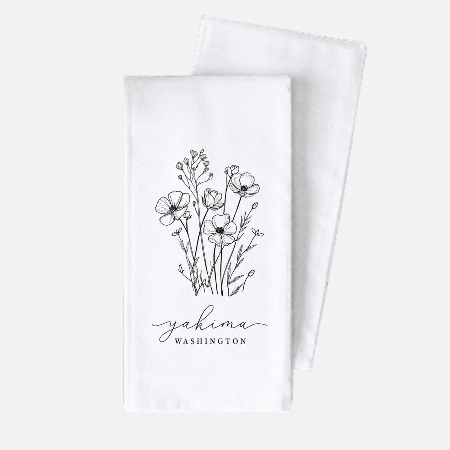 Porter Lane Home Wildflower White Yakima Tea Towel