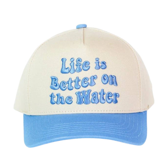 Life is Better on the Water CC Trucker Hat - Sky Blue