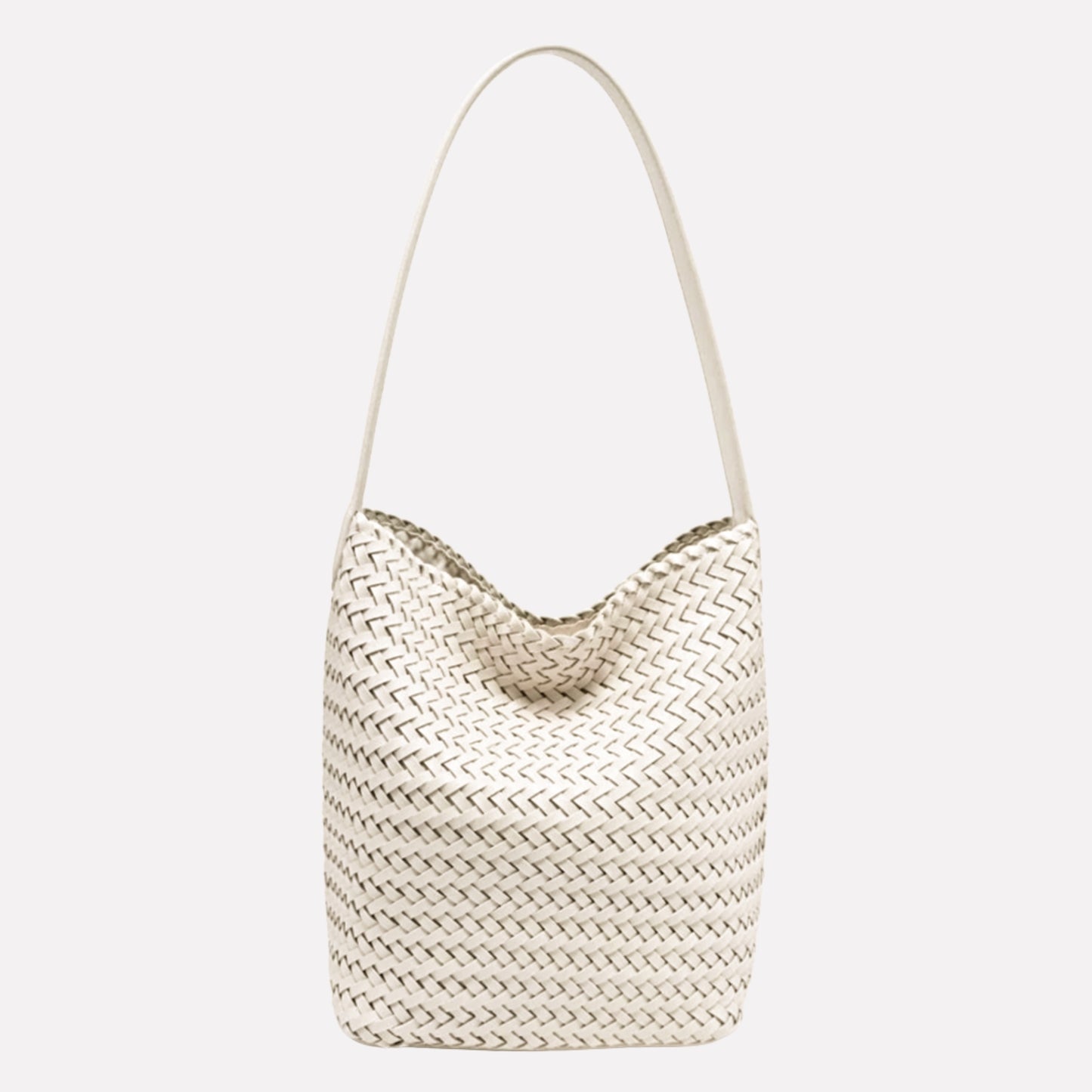 Woven Bucket Viva Tote Bag - Oatmilk
